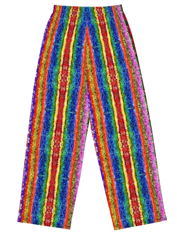 Boho colorful Stripes - Unisex Wide-Leg Pants product image (4)