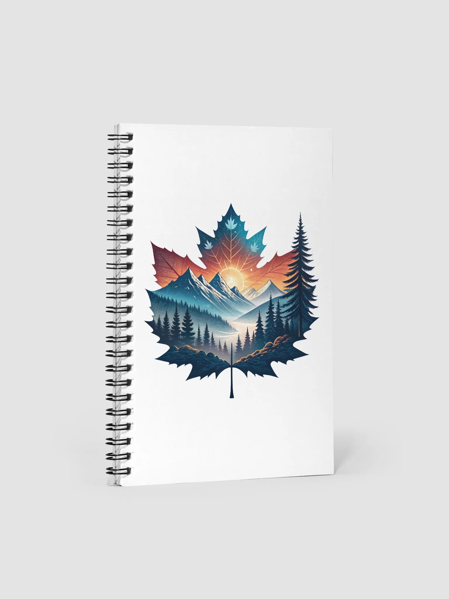 Maple Leaf Scape Spiral Notebook product image (2)