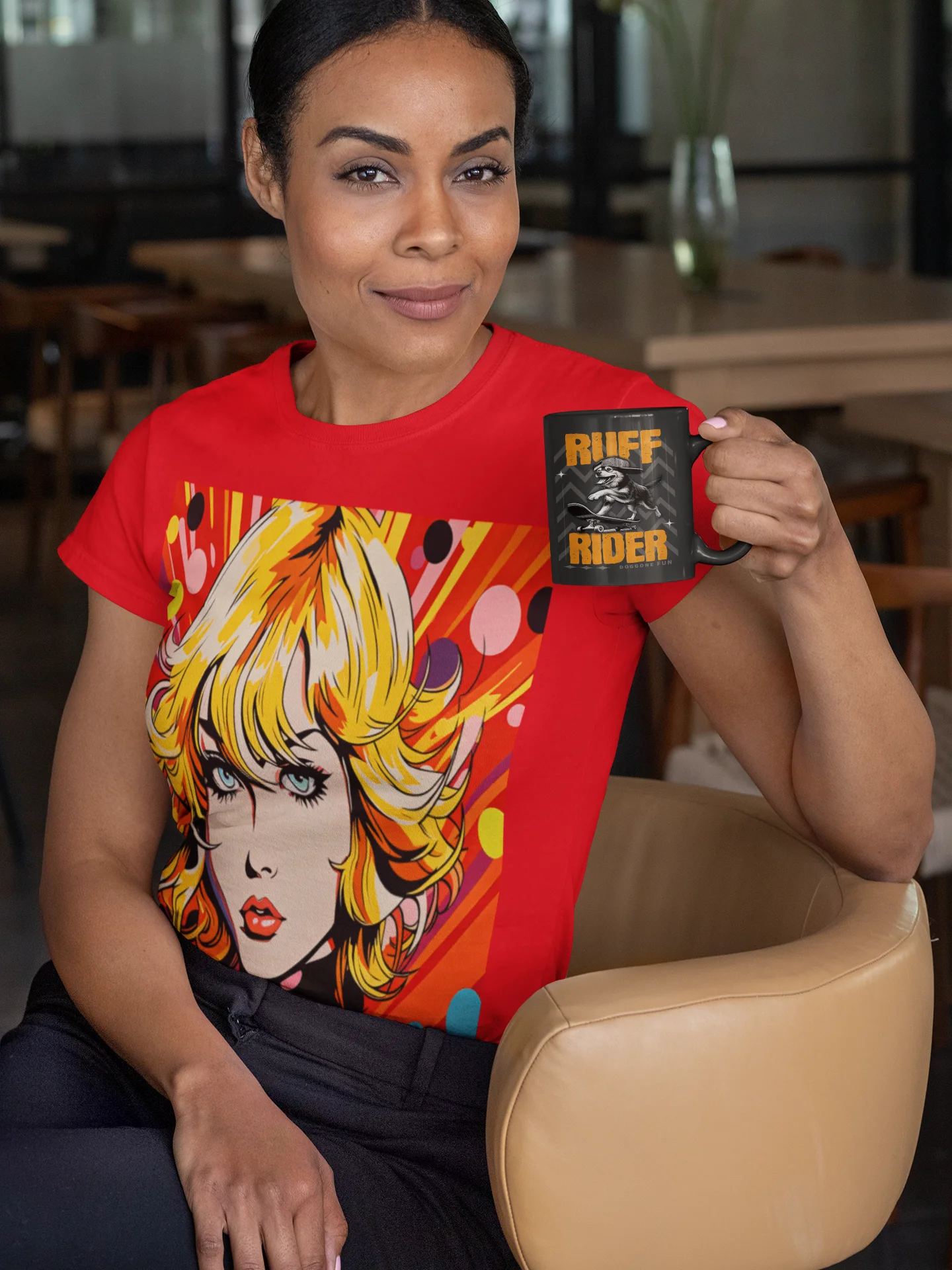 Make Waves Not Apologies Pop Art Graphic Tee product image (9)