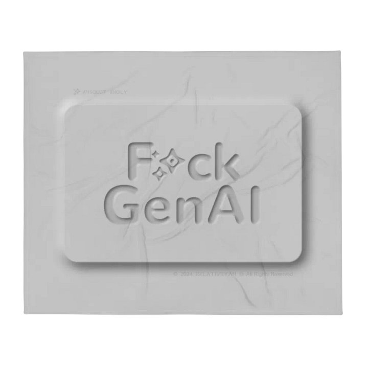 Absolut Idiocy Throw Blanket - F✨ck Generative AI (Light) product image (1)