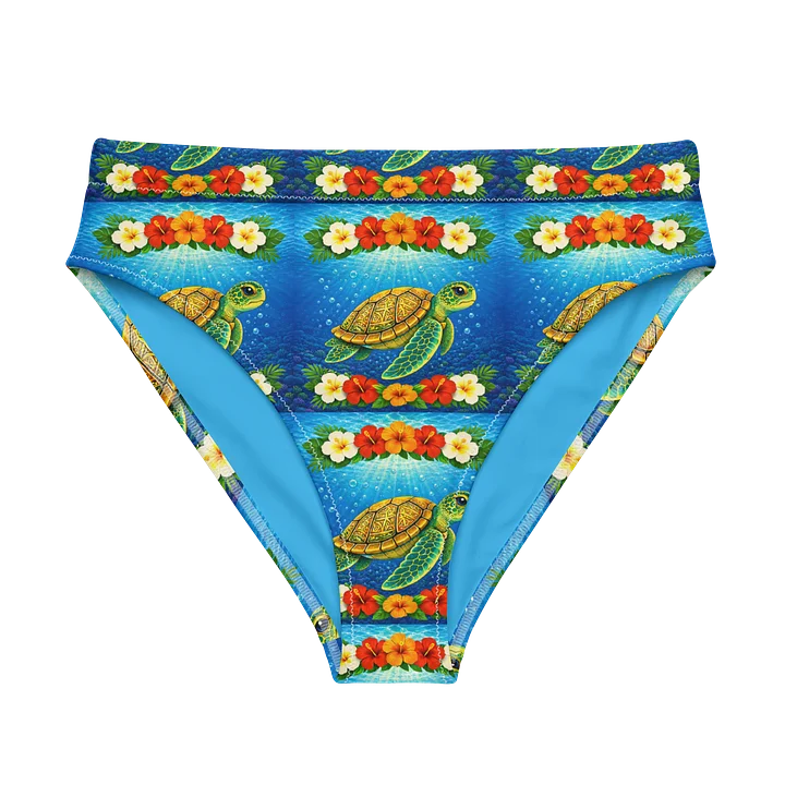 Turtle Bloom High-Waisted Bikini Bottom product image (1)