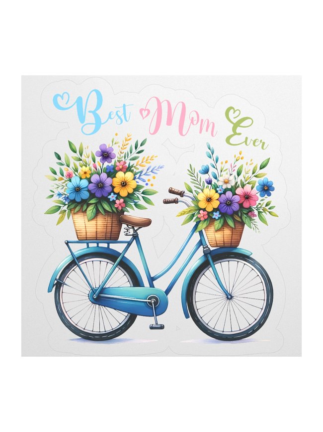 Design: Best Mom Ever Floral Bicycle