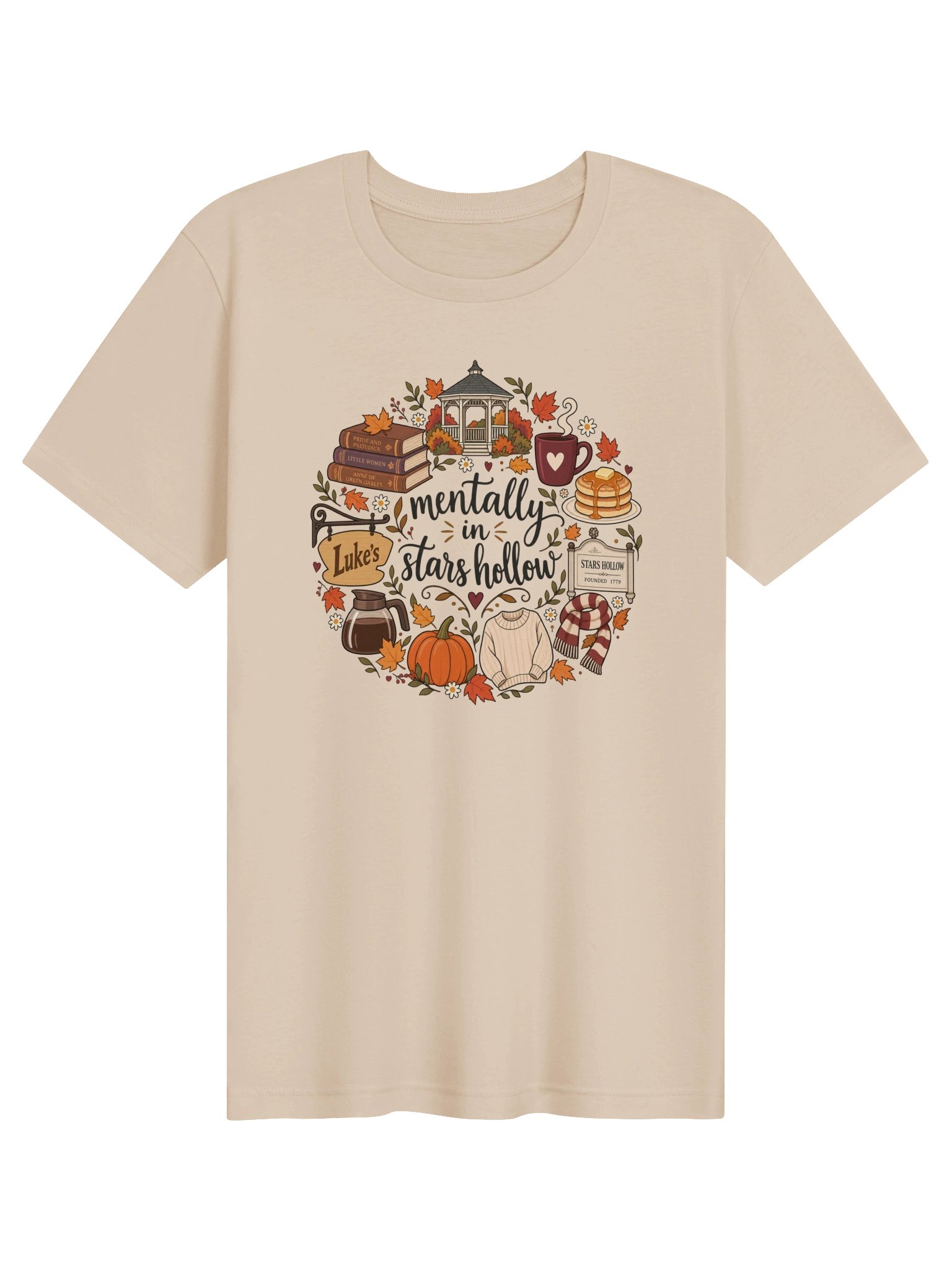 Mentally in Stars Hollow T-Shirt | Cozy Fall Bookish Tee product image (6)