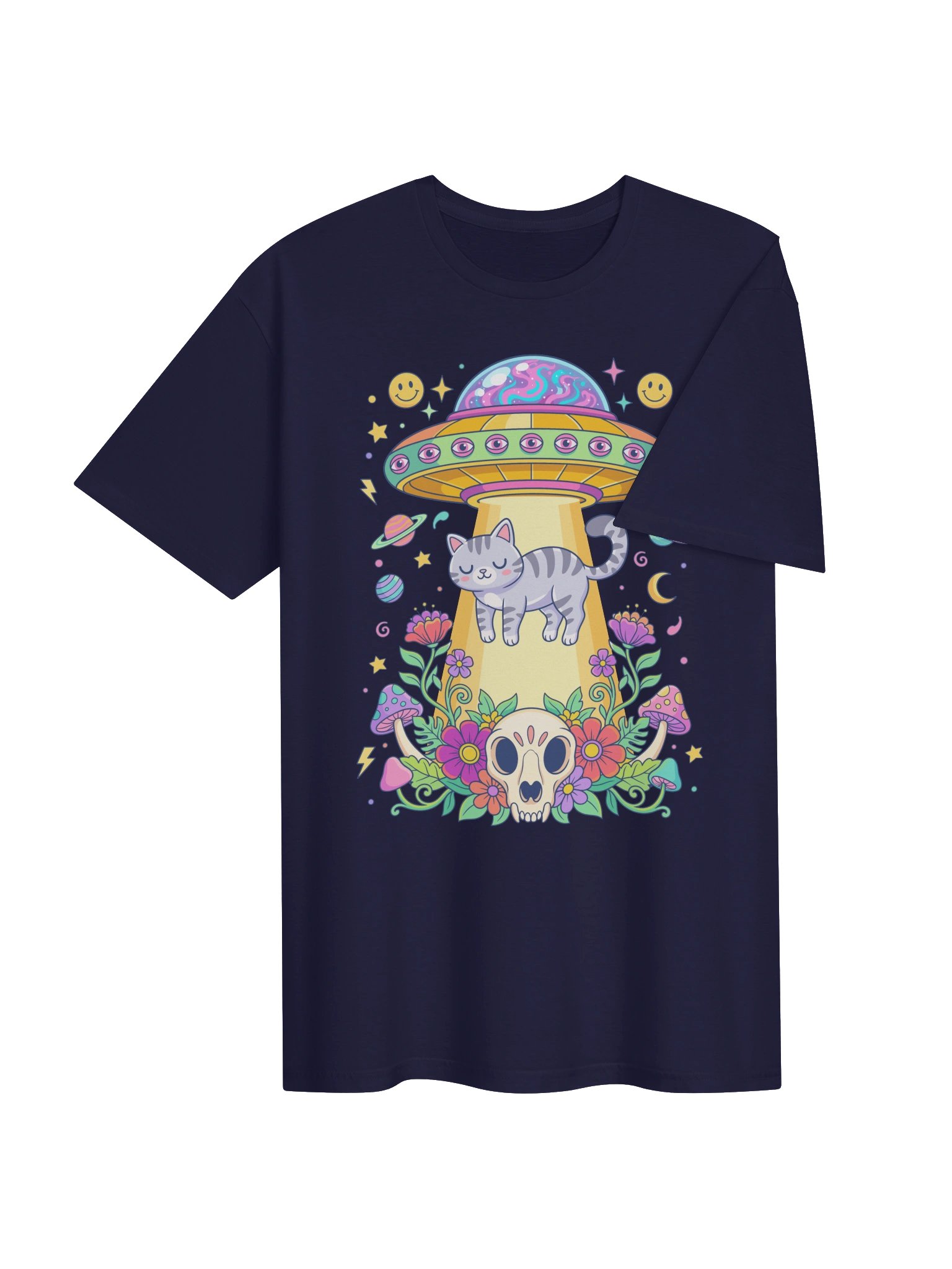 Cosmic Bloom Tabby Cat Shirt product image (5)