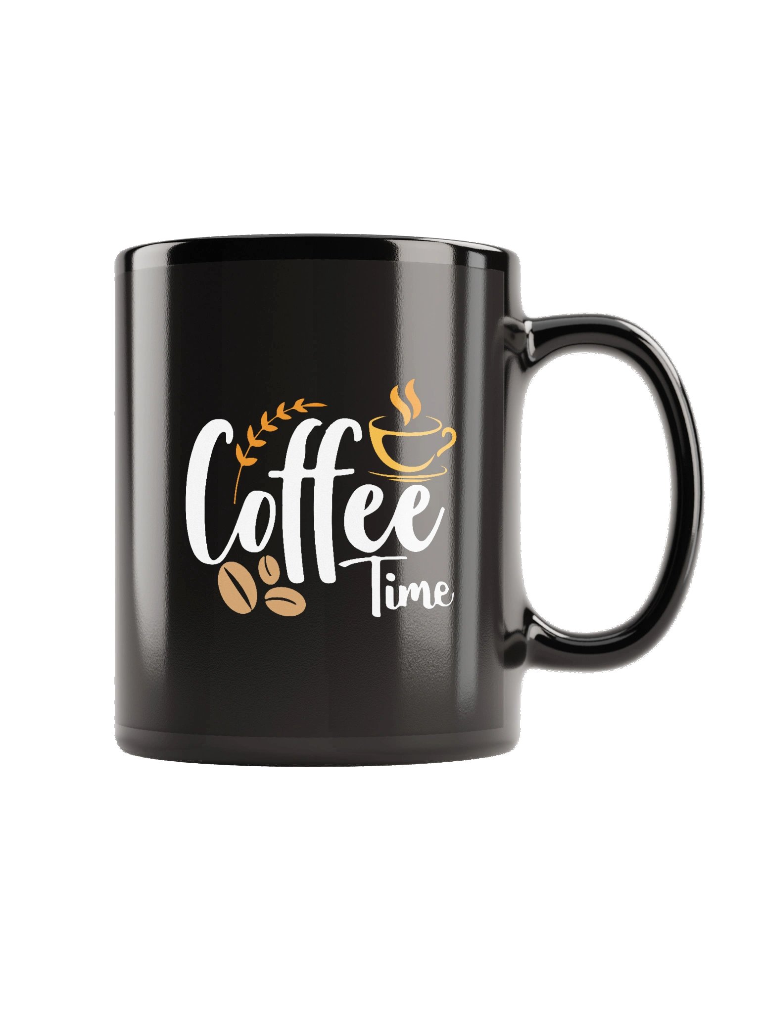 Coffee Time Black Glossy Mug product image (6)