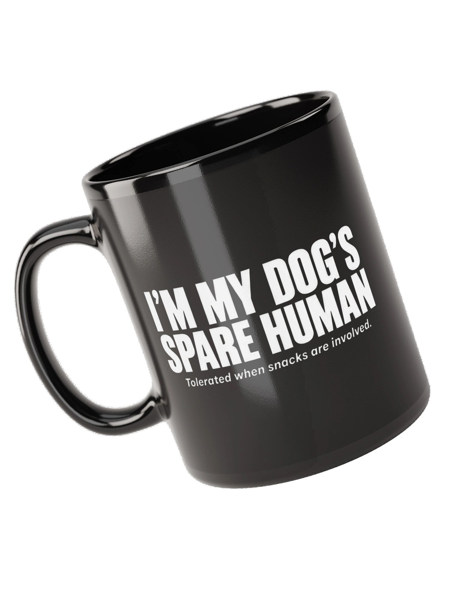 Funny Dog Lover Mug – I’m My Dog’s Spare Human Black Coffee Mug | Dog Lover Gift product image (9)