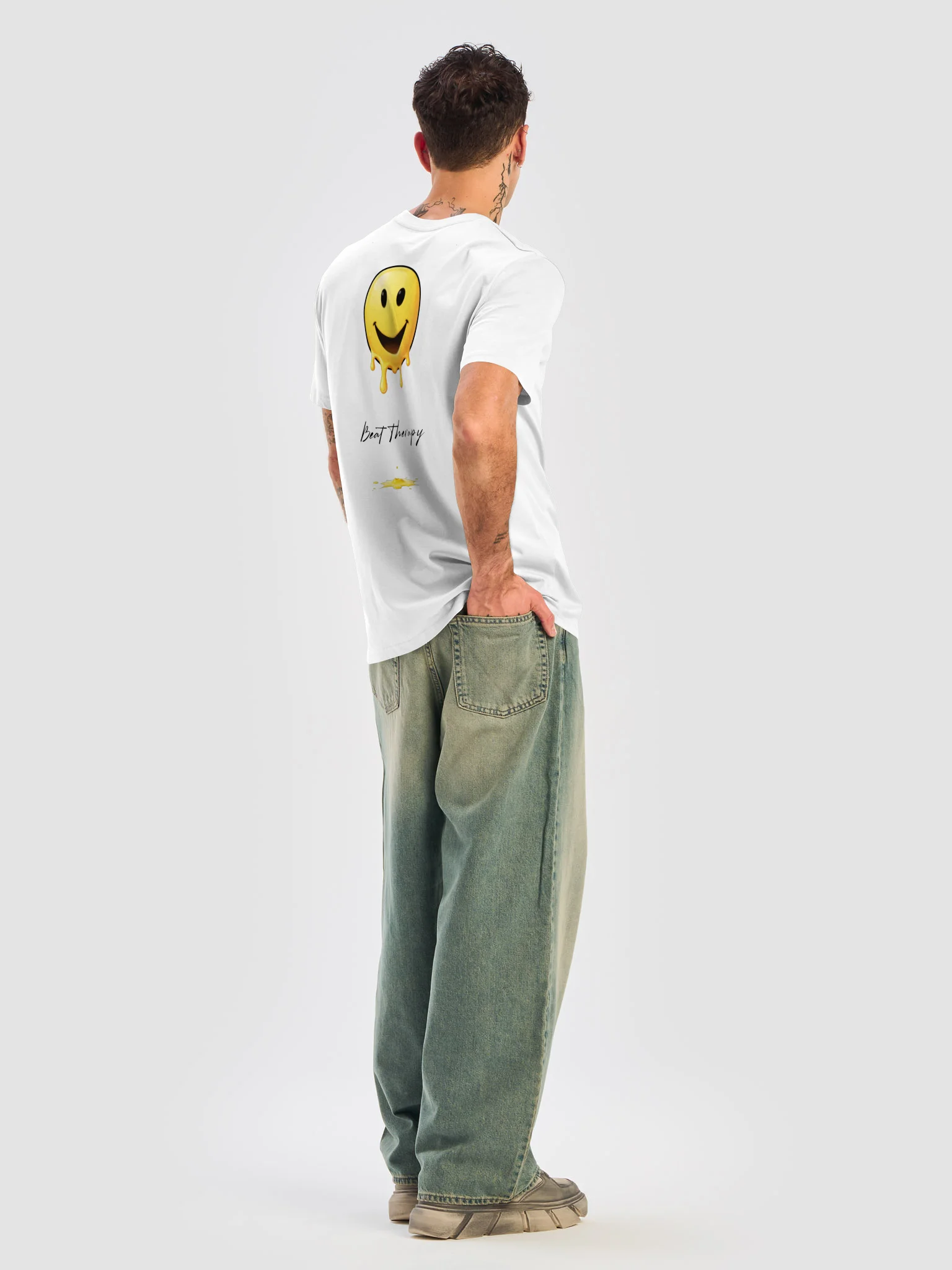 Beat Therapy Smiley Black Tee product image (3)
