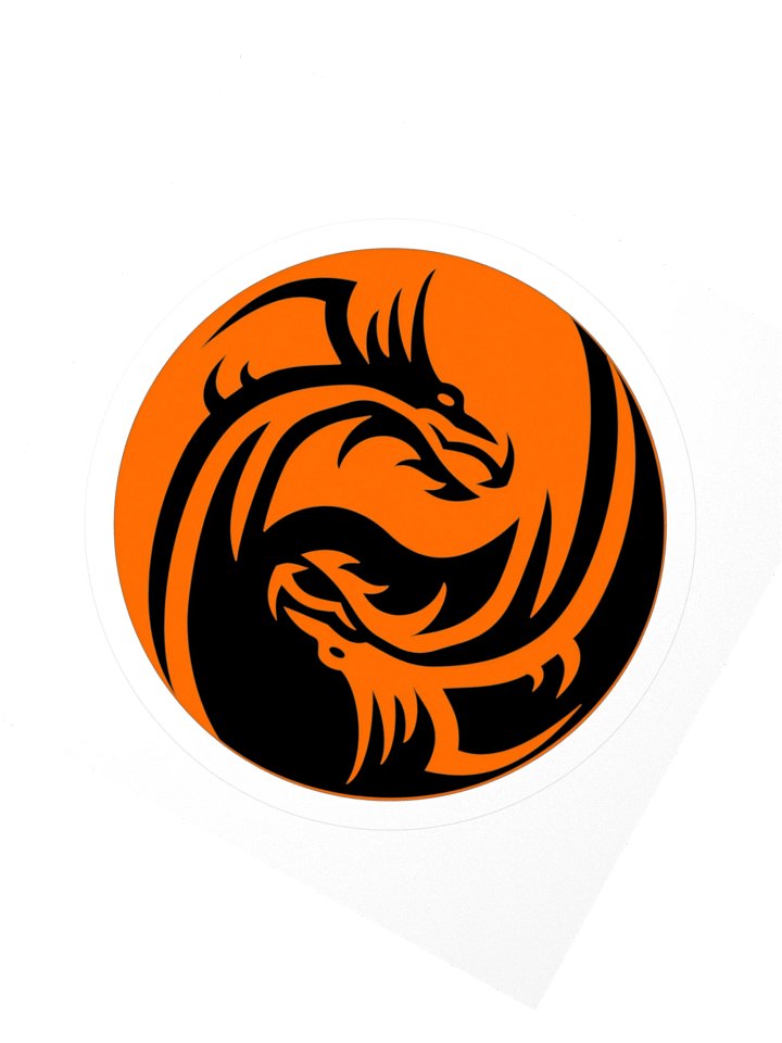 Yin Yang Dragon Sticker product image (2)