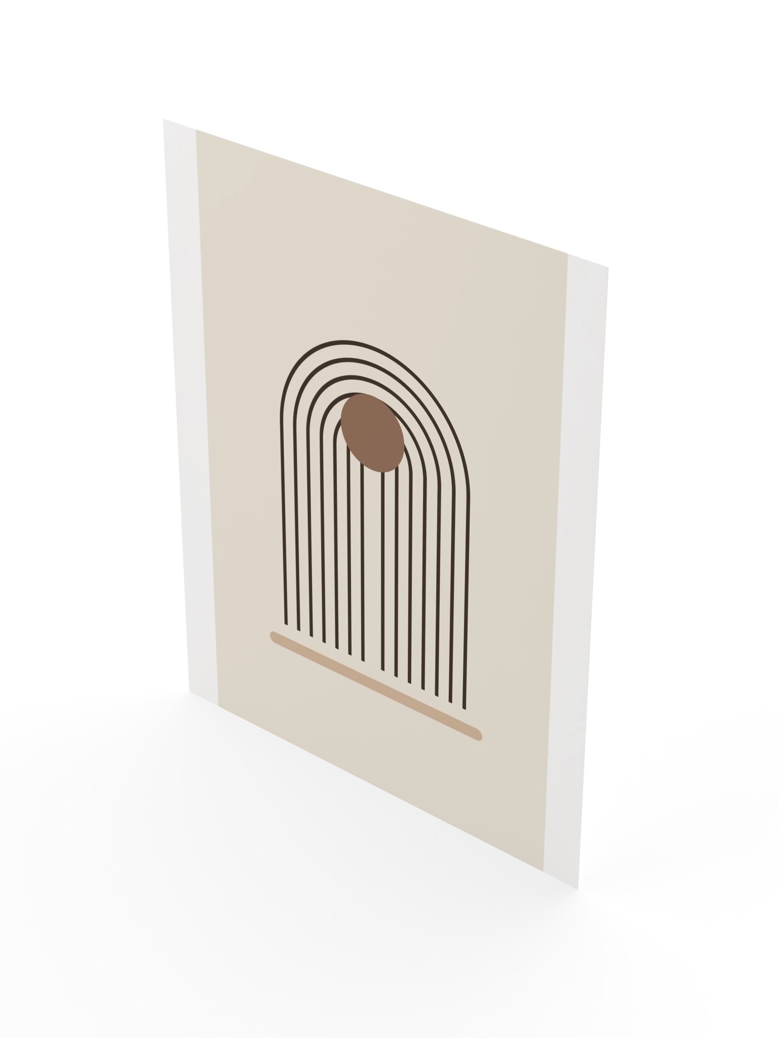 Minimalist Line Arch Print | Neutral Bathroom Wall Art product image (5)