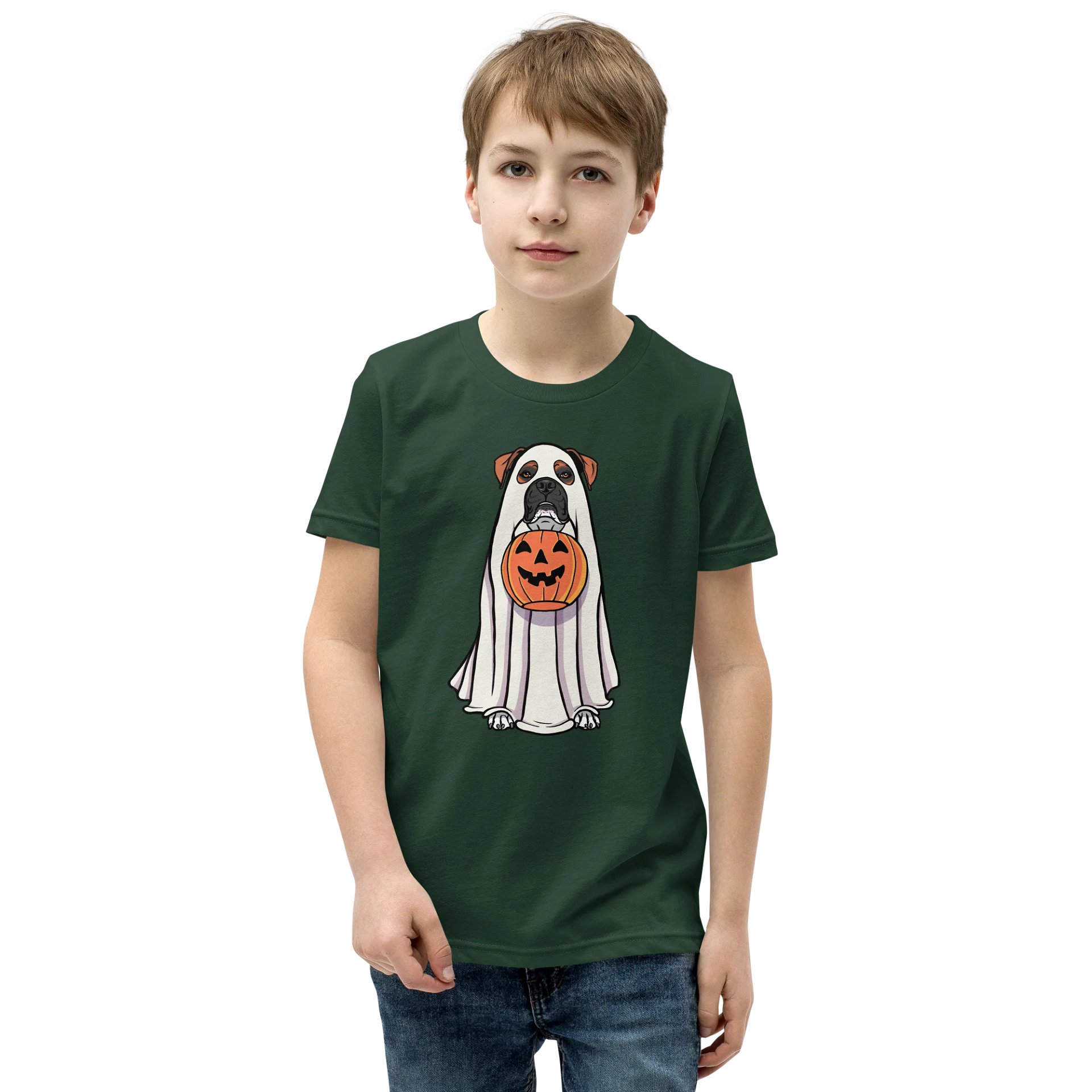 Halloween Boxer(Red, Black Mask) Youth T-Shirt product image (1)