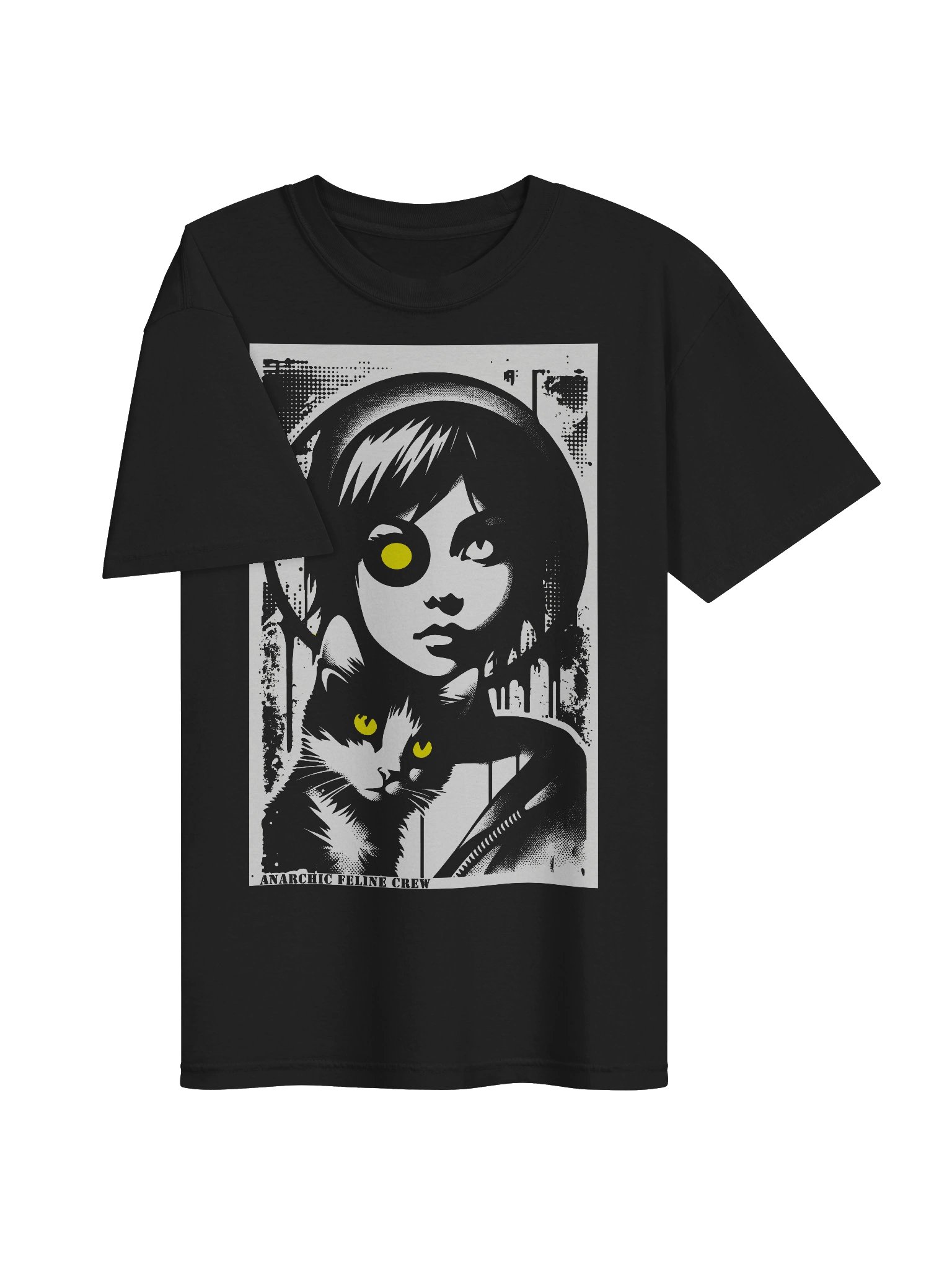 Anarchic Feline Crew //Heavyweight Vintage Graphic Tee product image (4)