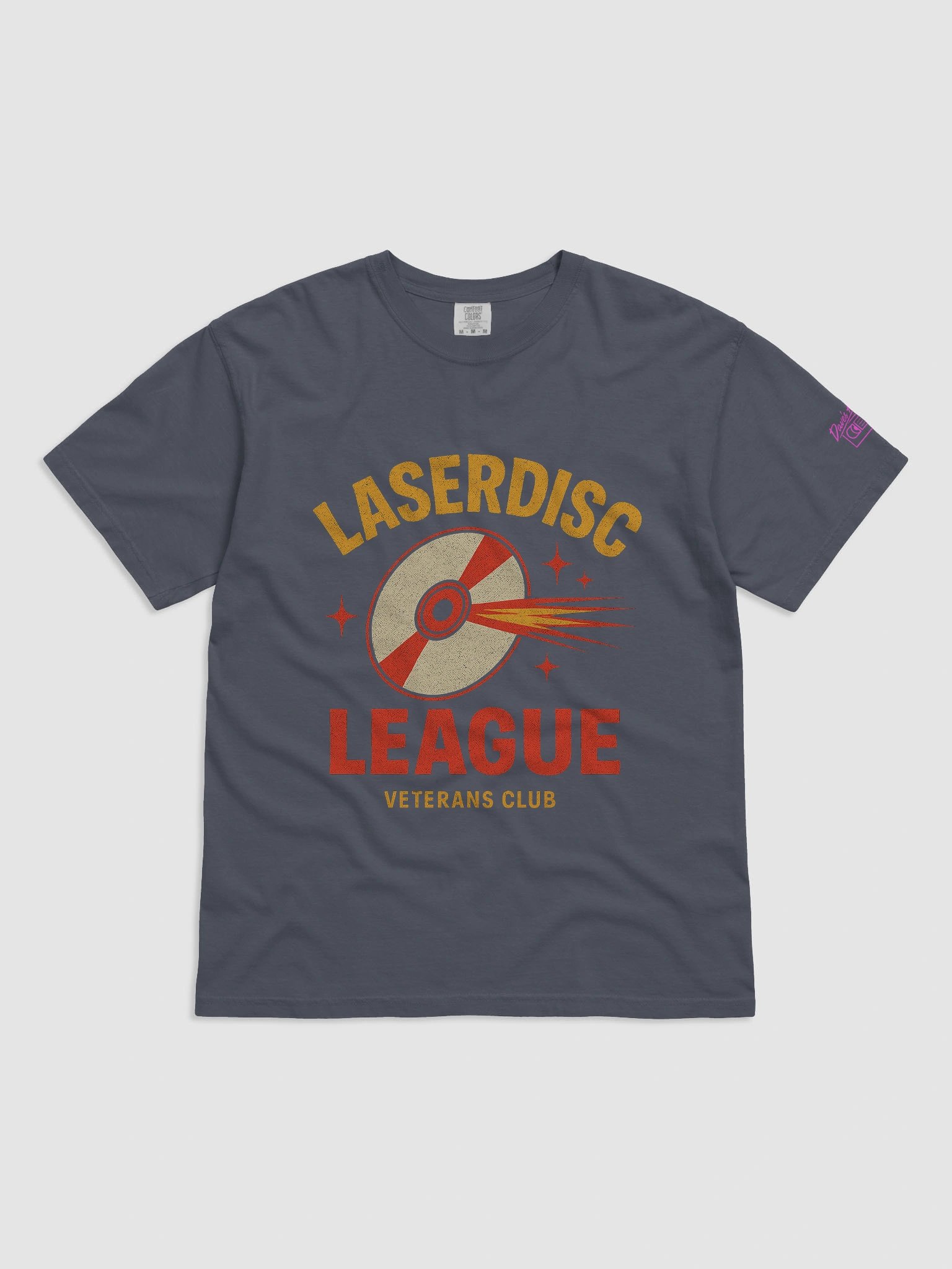 'LASERDISC LEAGUE' TEE: 12‑INCH SPINNERS, 425‑LINE FLEX, & REMOTE‑CONTROL ROYALTY product image (1)