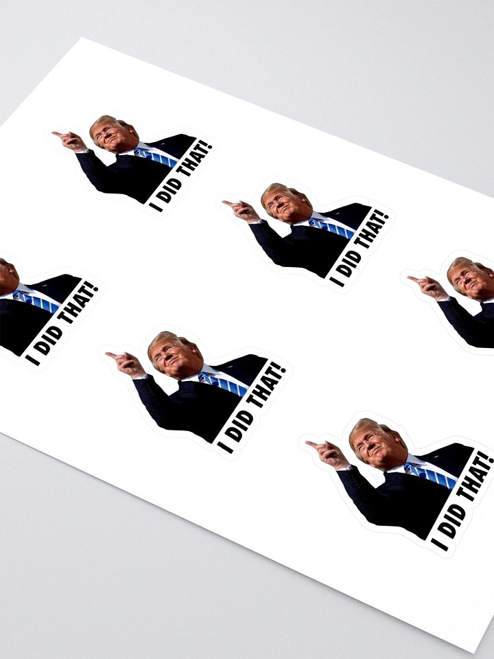 Trump I Did That Meme Stickers 6 Pack - Gas Pump Decals product image (2)