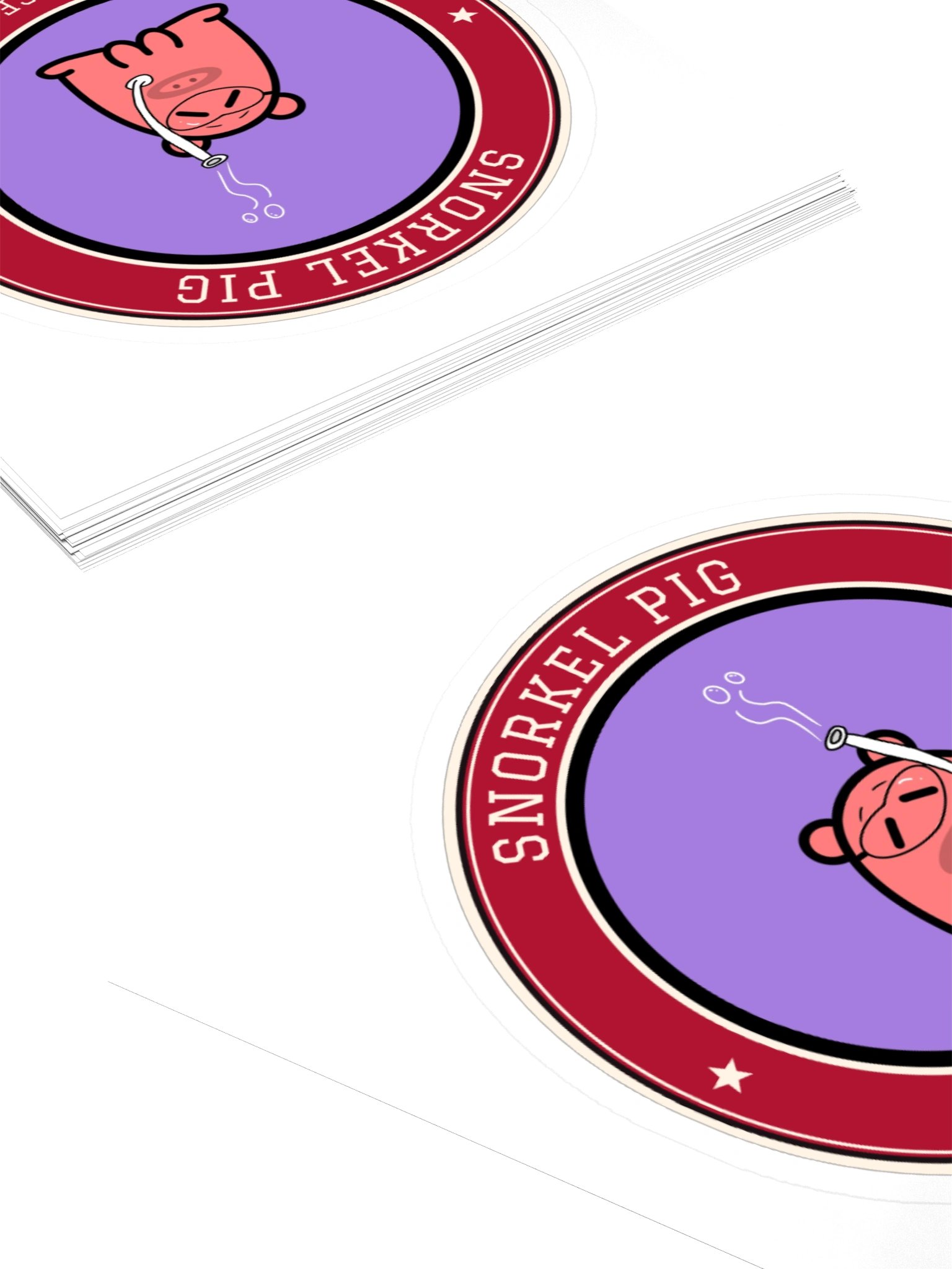 Snorkel Pig Varsity Sticker product image (10)