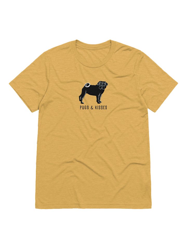 Pugs and Kisses T-Shirt(Embroidered) of a Pug(Black) product image (49)