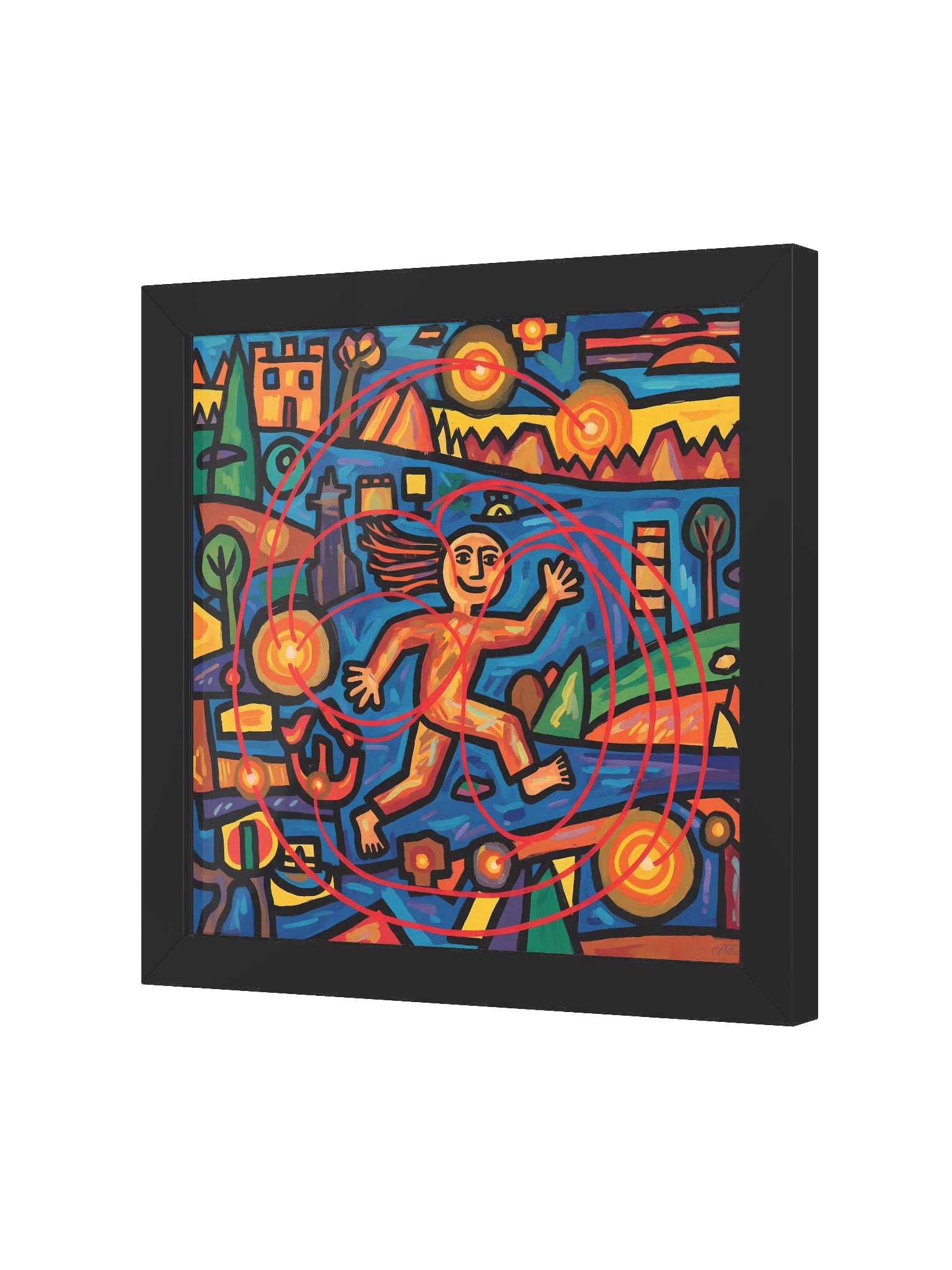 Run the Daily Turmoil – Framed Matte Art Poster product image (3)