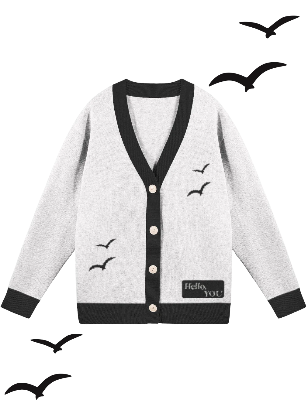 "Hello, you" Knit Cardigan product image (1)