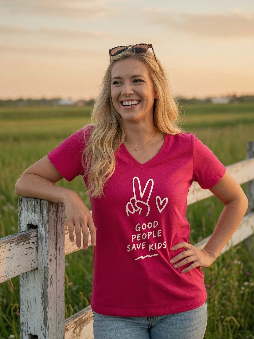 Good People Save Kids V-Neck product image (1)