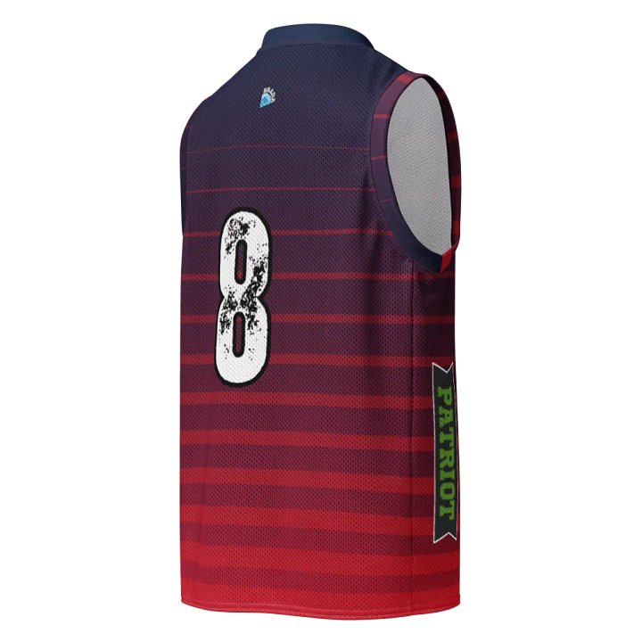 Royal Emblem Number 8 patriot brada Basketball Jersey product image (2)