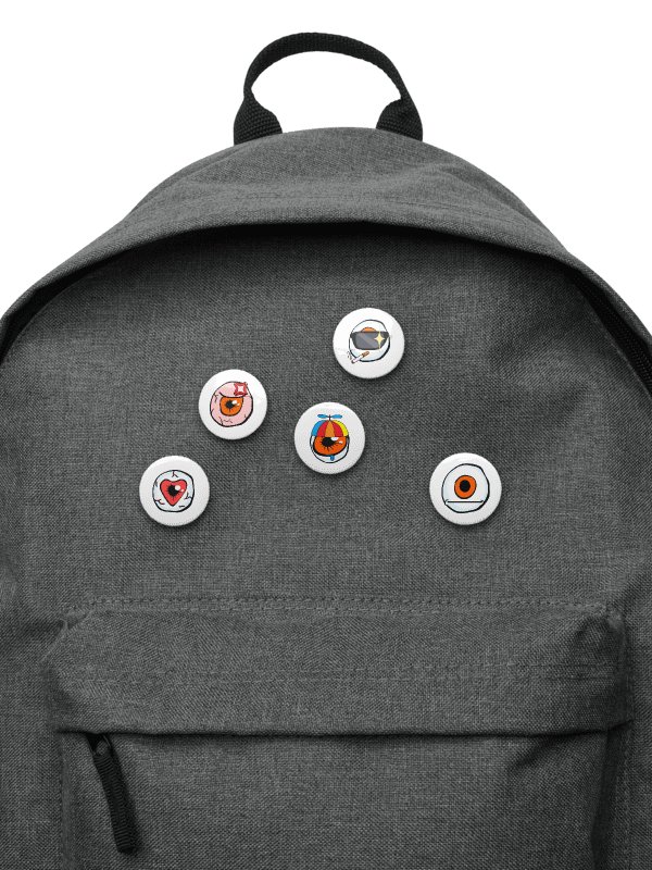Eye of the Vizzard Buttons product image (2)
