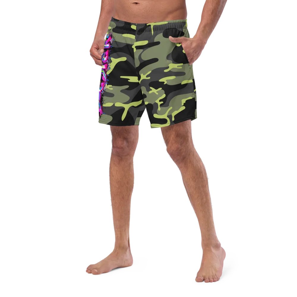Neon Camo Splash Swim Trunks product image (7)