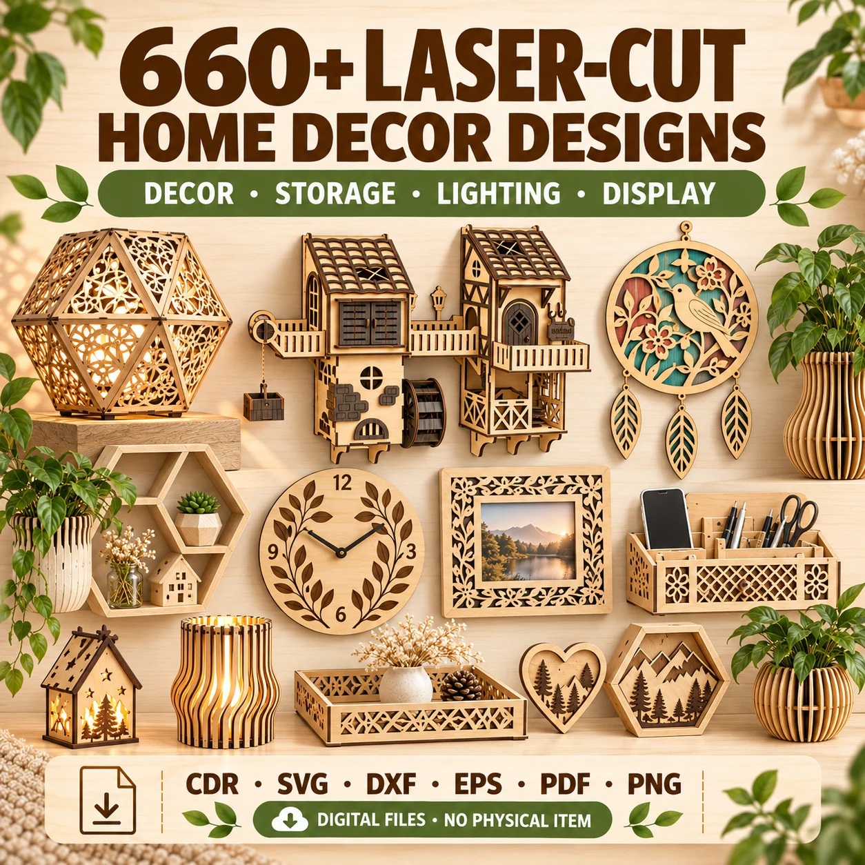 660+ Laser Cut Home Decor Designs Bundle product image (1)