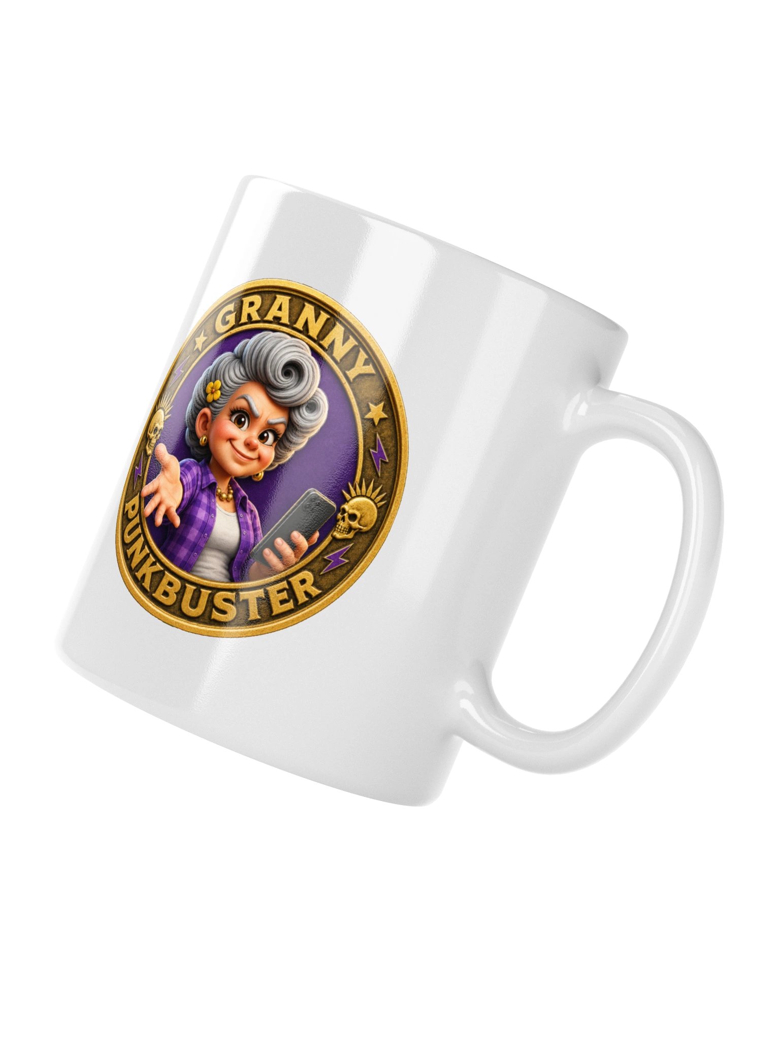 Granny Punkbuster White Mug product image (4)