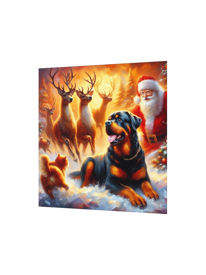 Rottweiler Santa's Winter Friends Poster product image (10)