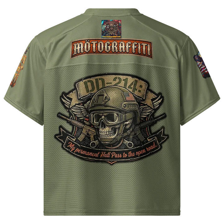 MötoGraffitti DD214 OD Green Football Jersey product image (2)