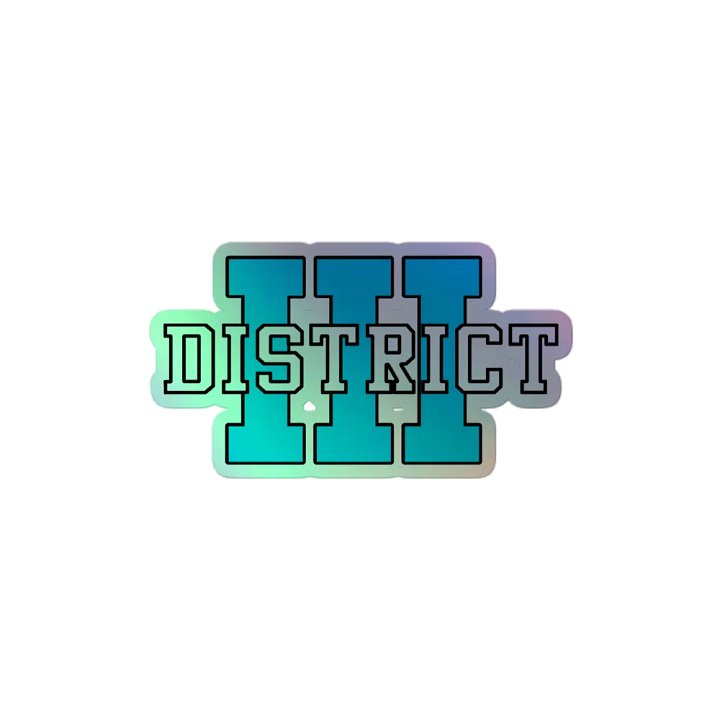 District 3 Holographic Sticker product image (2)