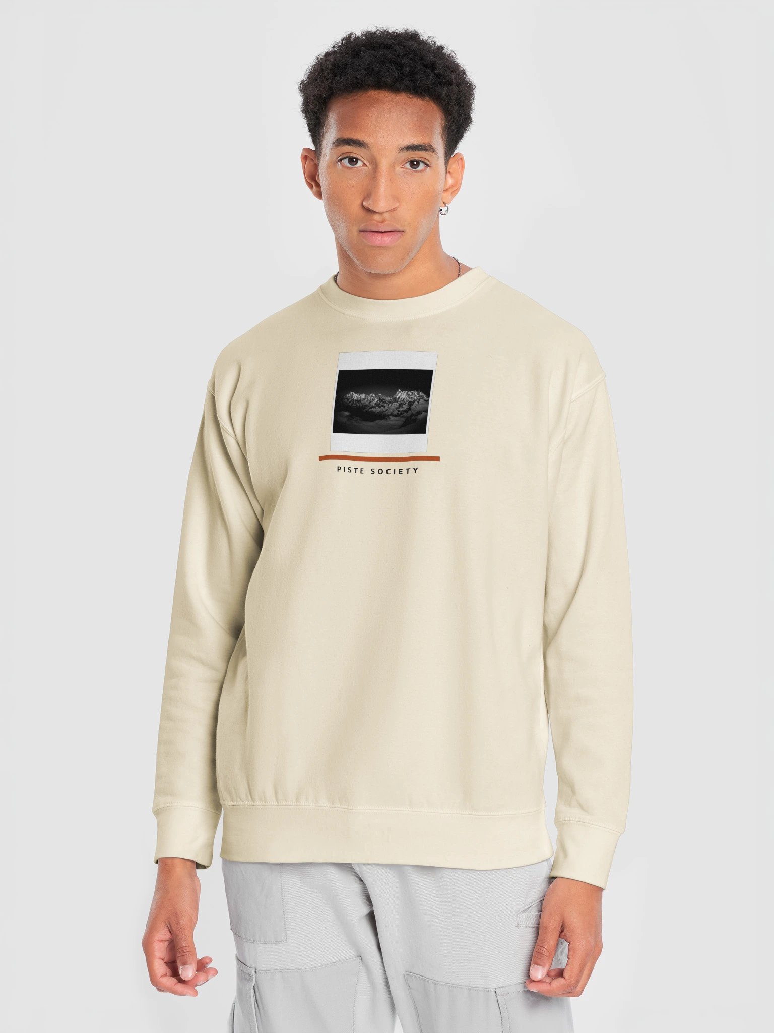 PISTE SOCIETY Mountain Panel Sweatshirt – Bone product image (5)