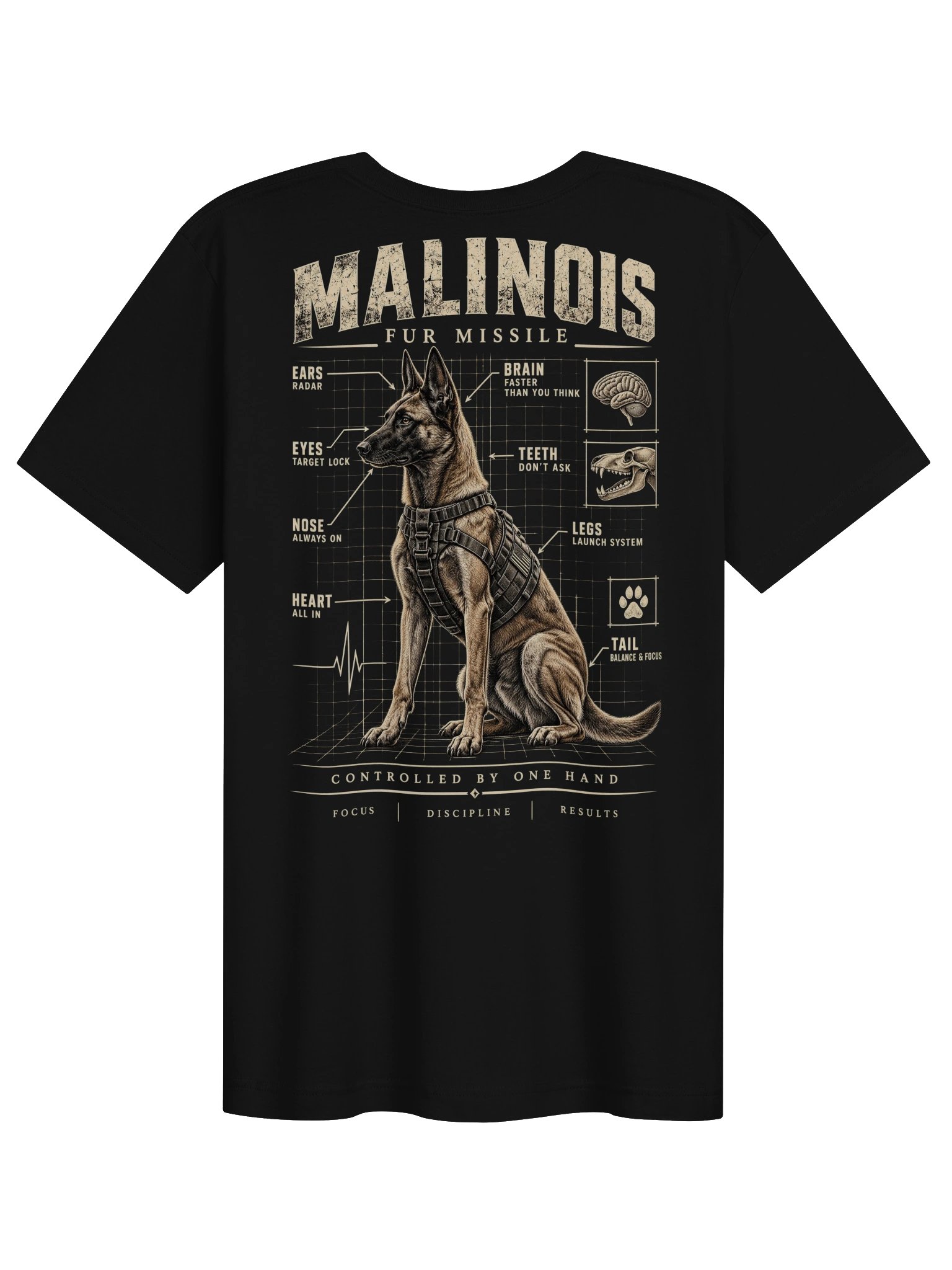 MALINOIS Fur Missile – Supersoft T-Shirt product image (2)