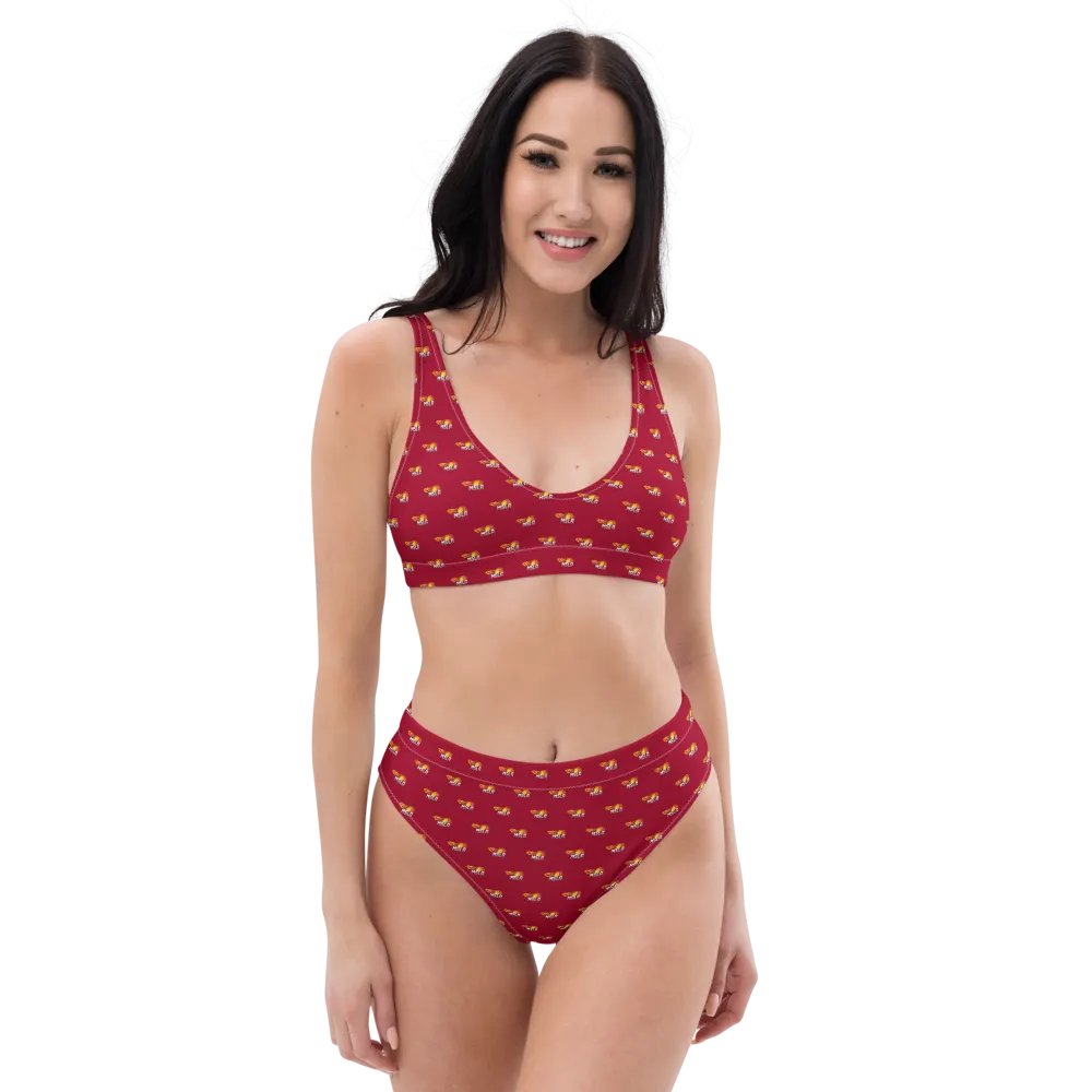 MSLA Red High Waisted Bikini product image (9)