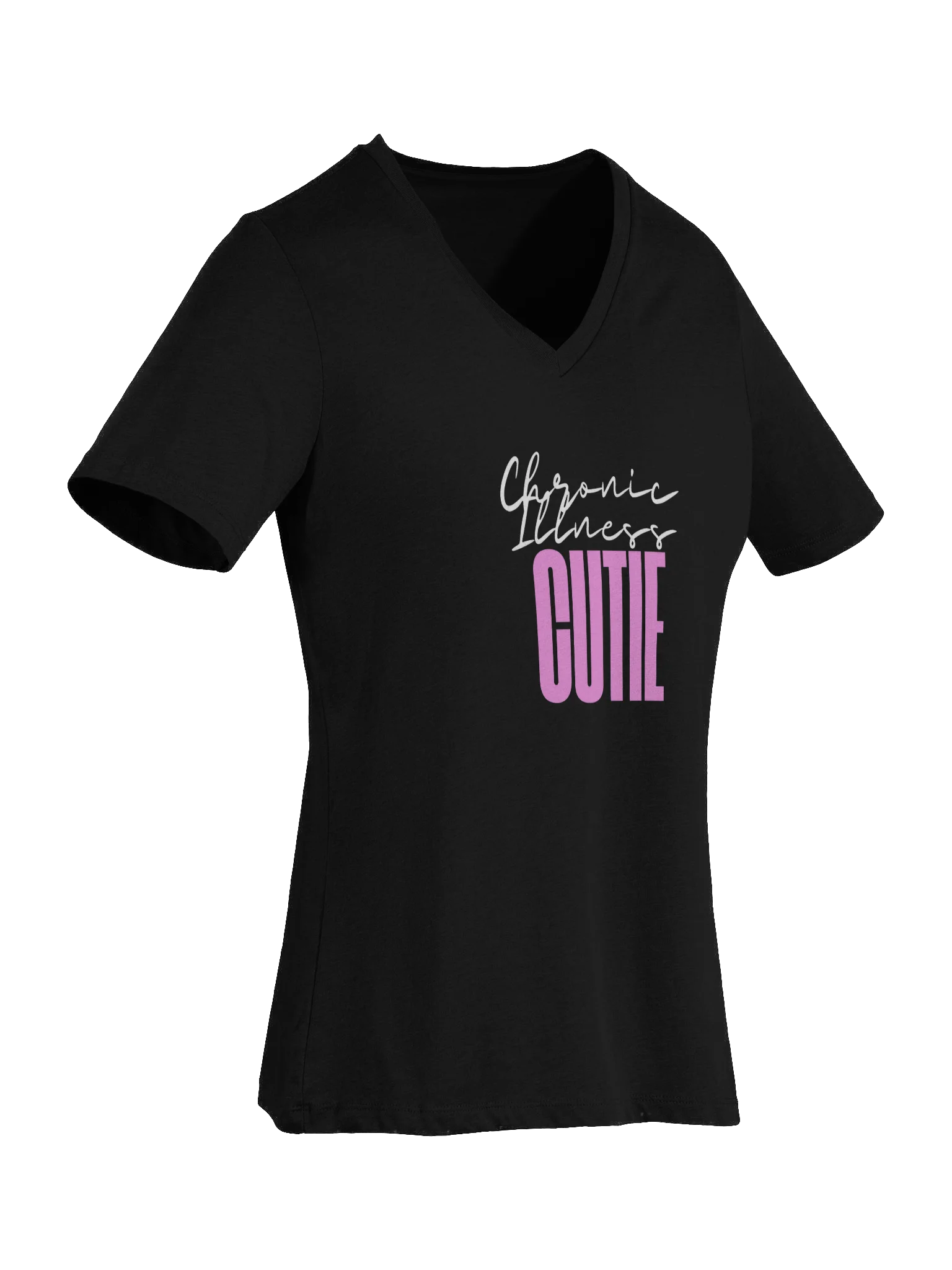 Chronic Illness Cutie vneck tee (text only) product image (40)