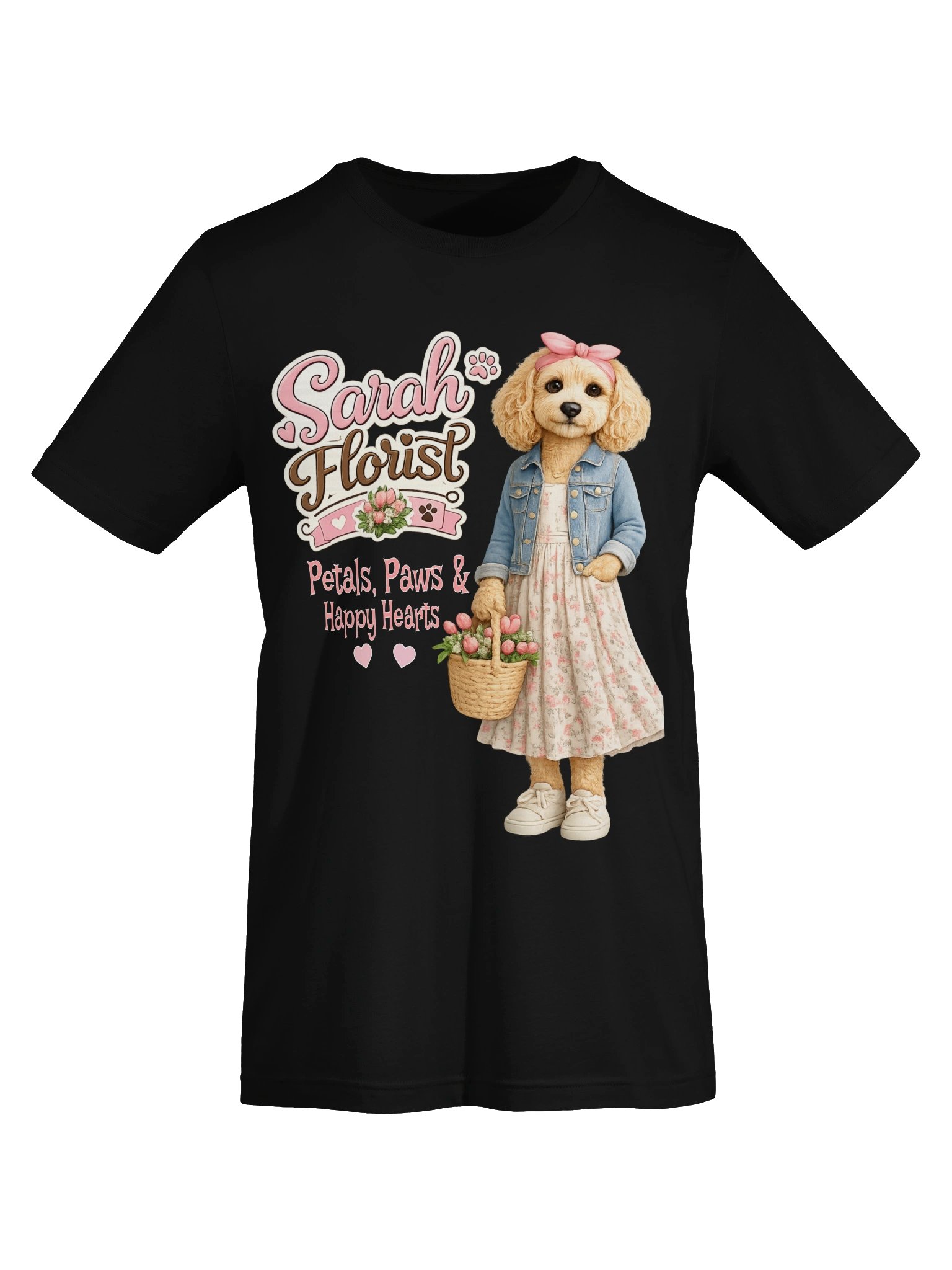 Sarah Florist Petals & Paws Adult Tee product image (34)