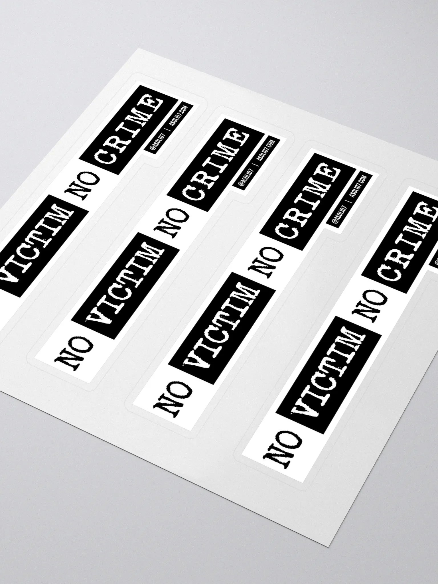 No Victim No Crime Stylized Stickers product image (3)