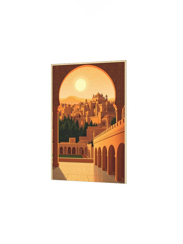 Alhambra Dreams: Granada Art Deco Travel Poster (Golden Hour Edition) product image (14)