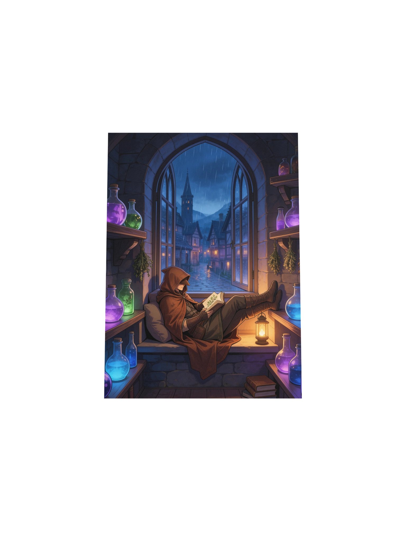 Where the Rain Falls Softly — Bard's Reading Nook Art Print product image (20)