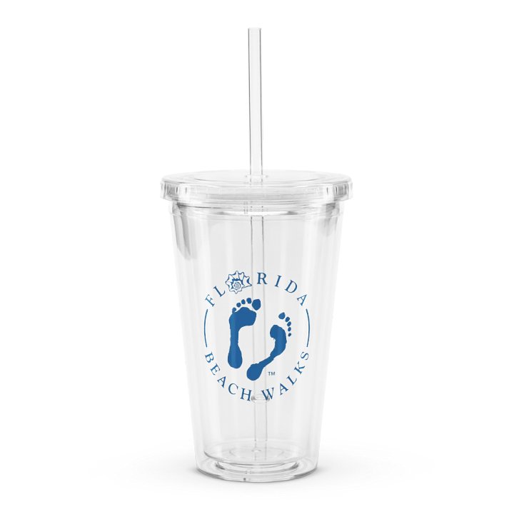 FBW Circle Logo Double Wall Clear Plastic Tumbler (16 oz) product image (1)