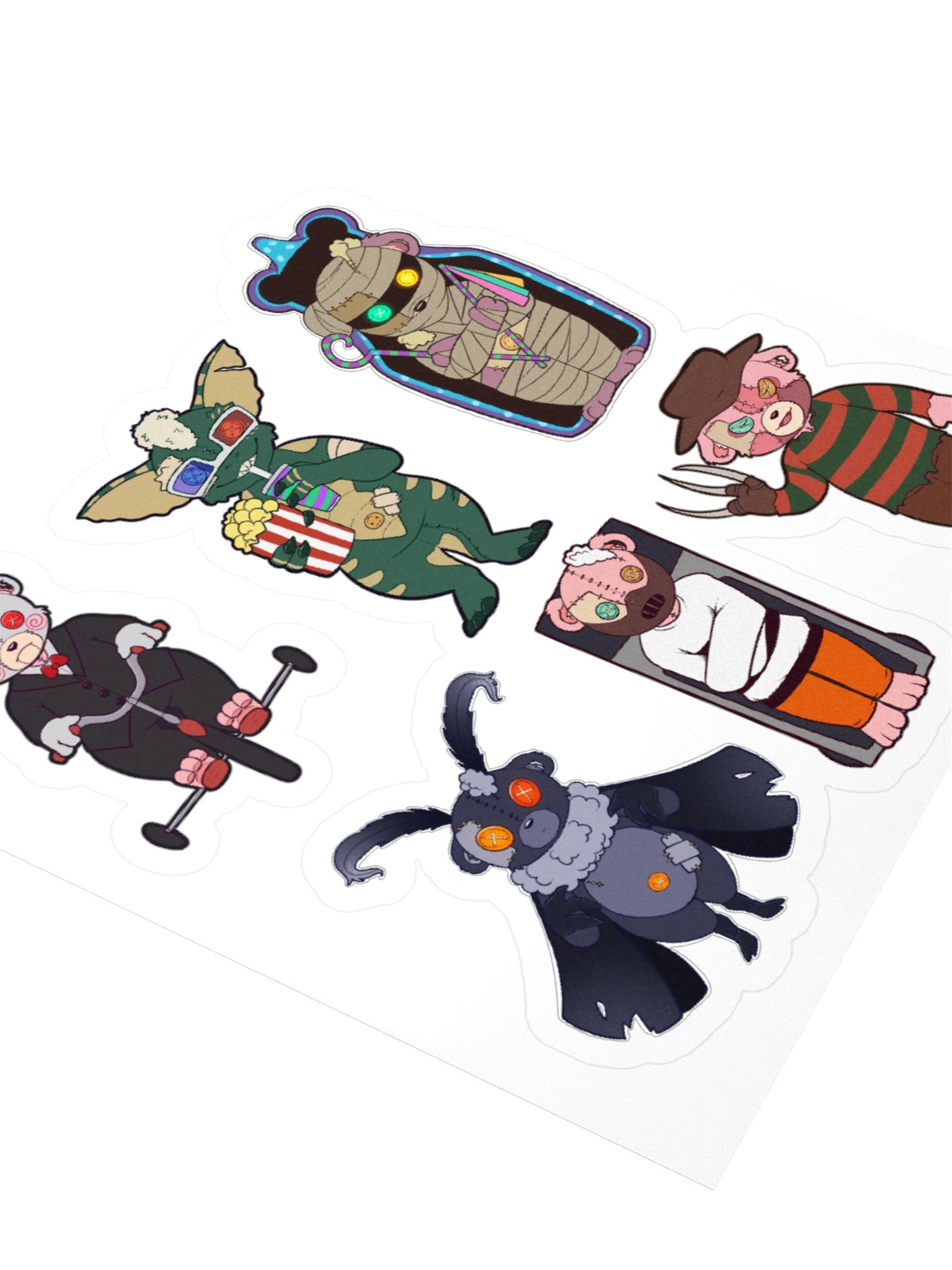 Anxiety Bear Scare Bear Stickers Halloween 2026 pt 4 product image (8)