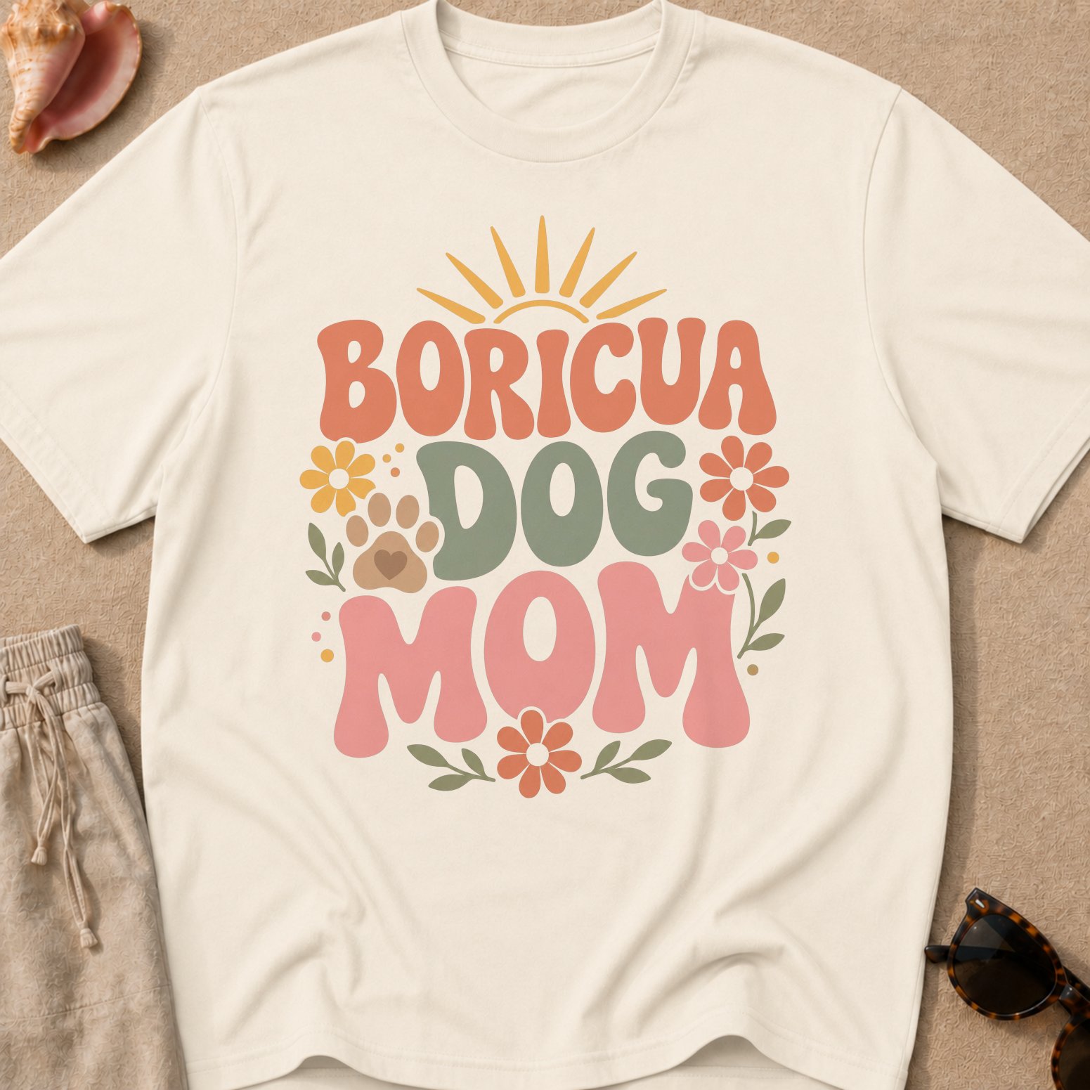 Boricua Dog Mom Camiseta Unisex product image (1)