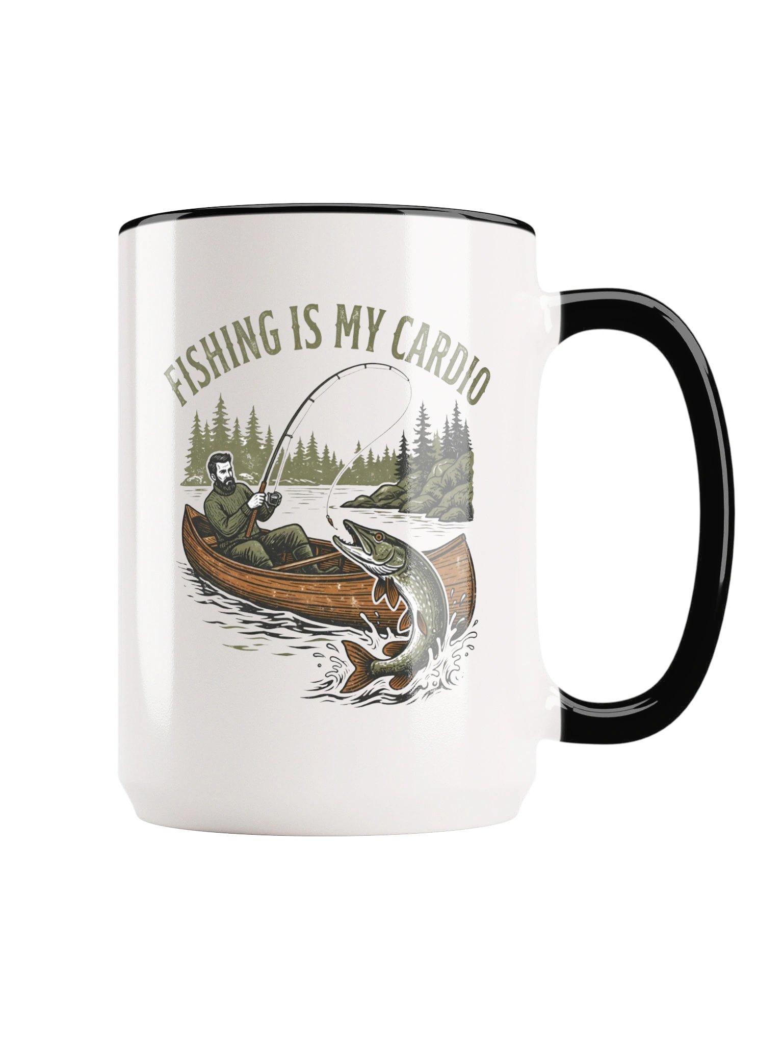 Ceramic Mug: "Fishing is My Cardio" product image (1)