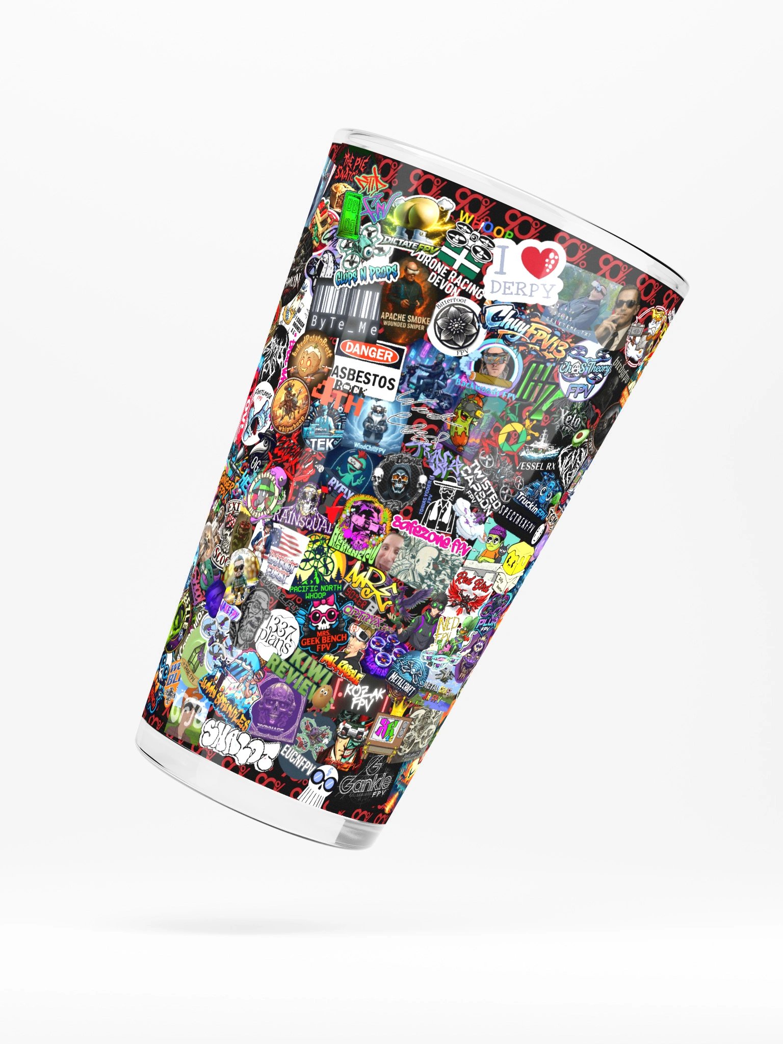2026 Sticker Bomb Pint Glass product image (5)