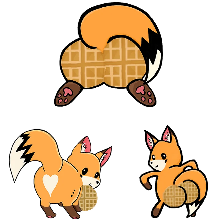 April Fools - Waffle Butts Sticker product image (1)