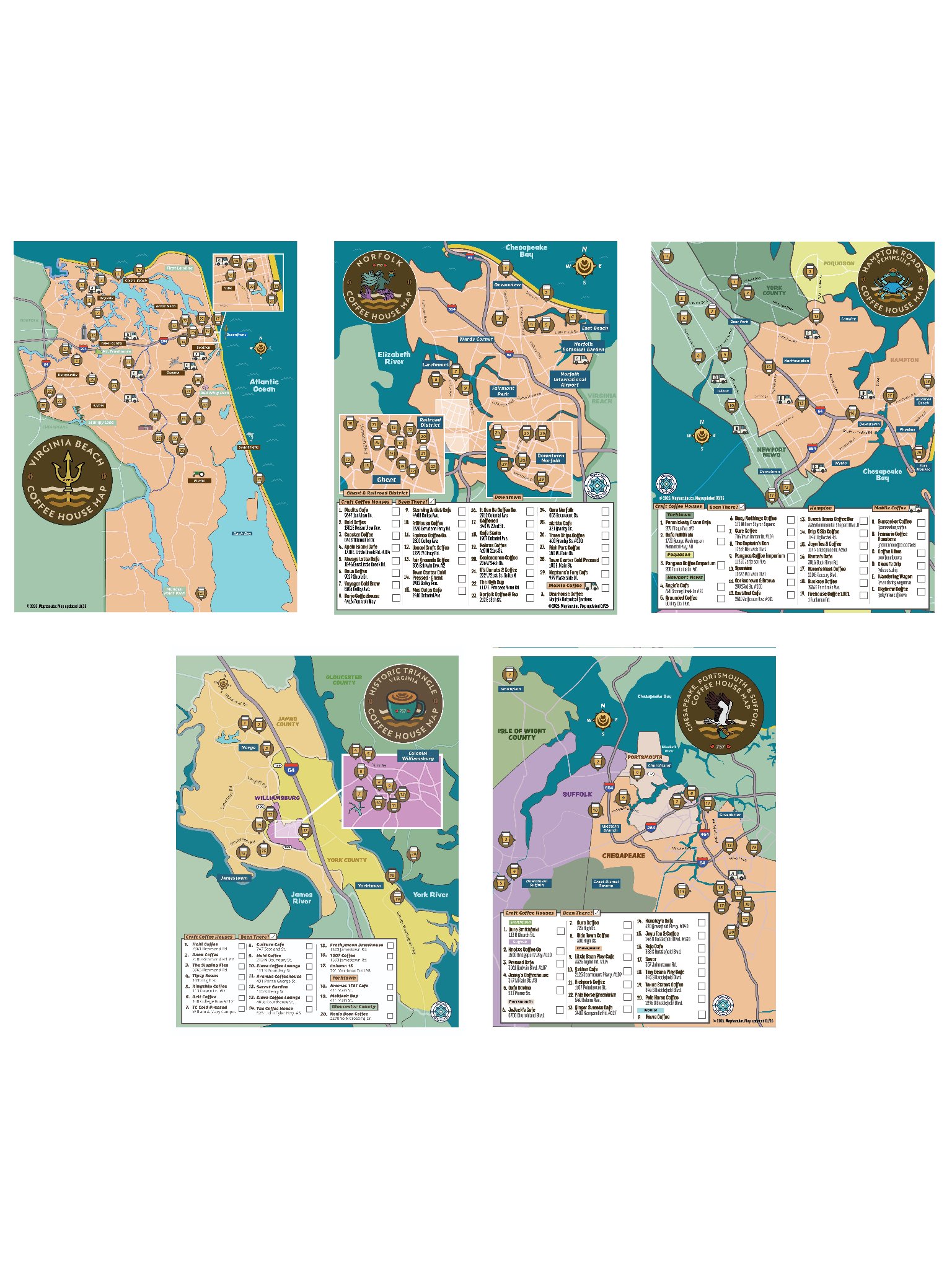 Hampton Roads Coffee House Map Bundle product image (1)