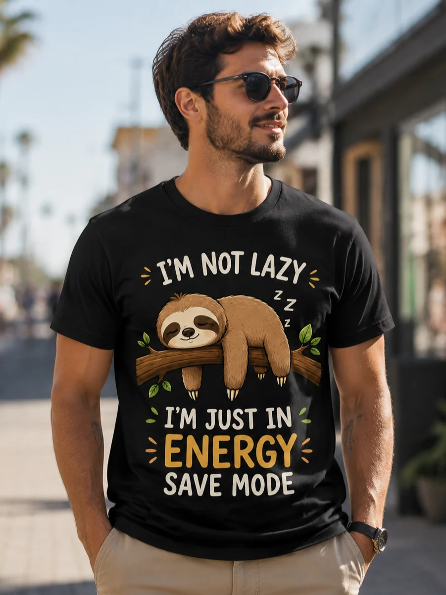 I'm Not Lazy – Energy Save Mode Sloth T-Shirt product image (1)