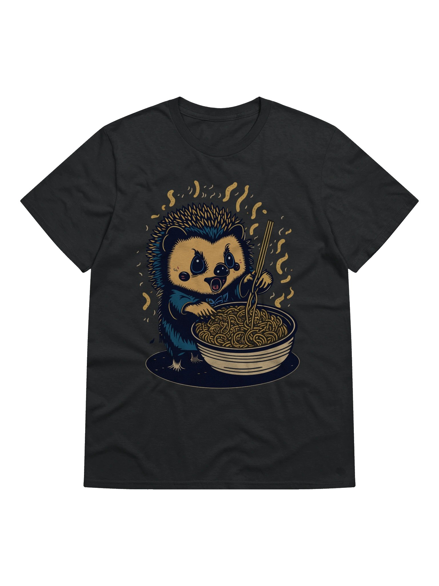 Noodle-Loving Hedgehog T-Shirt product image (4)