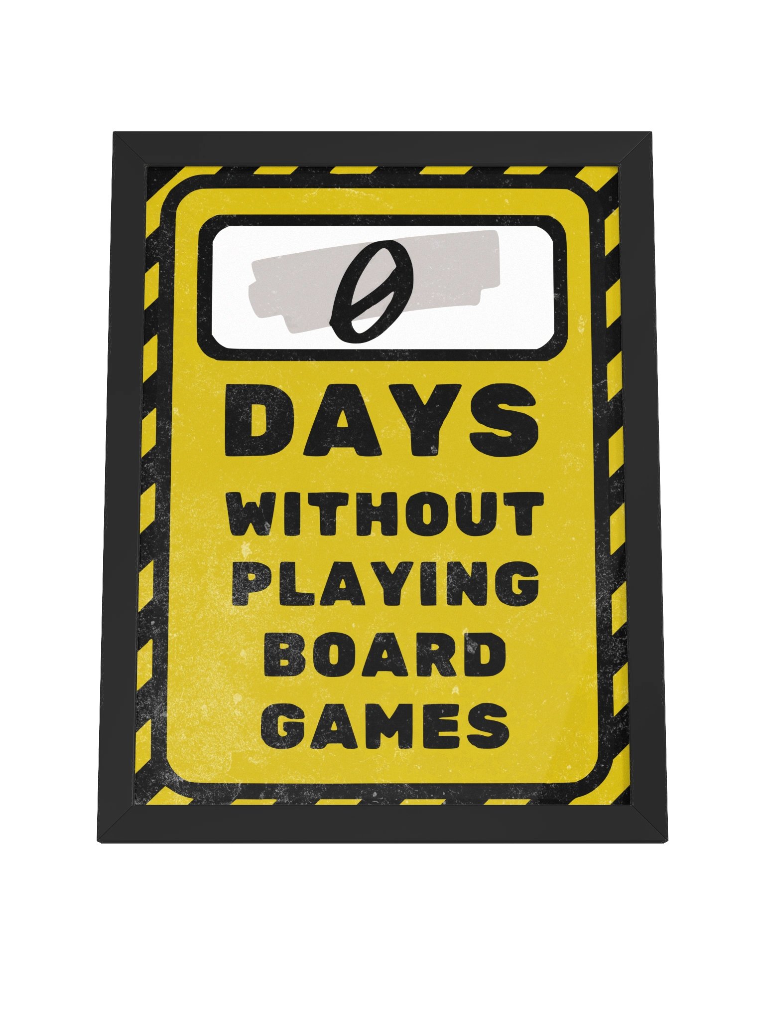 Yellow Workplace Safety Sign Board Game Room Poster - FRAMED product image (13)