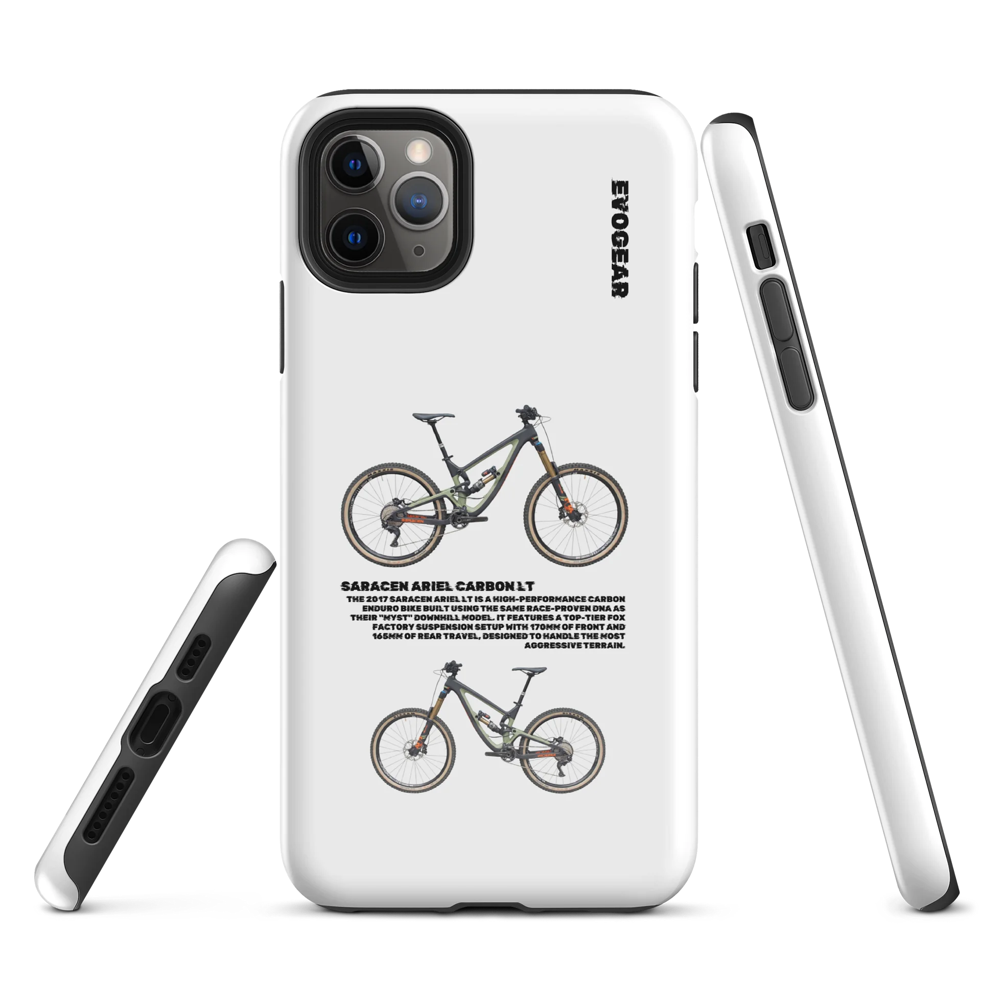 White Saracen Ariel Carbon LT iPhone Case product image (5)
