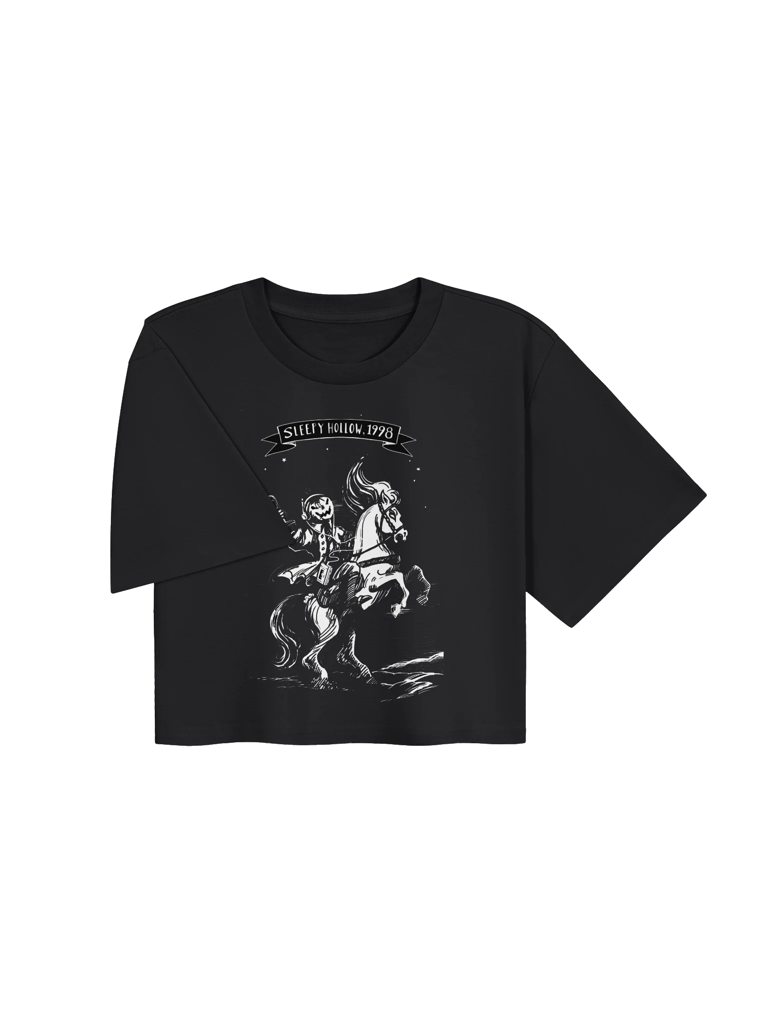 “Sleepy Hollow, 1998” Woodcut Crop Top product image (3)